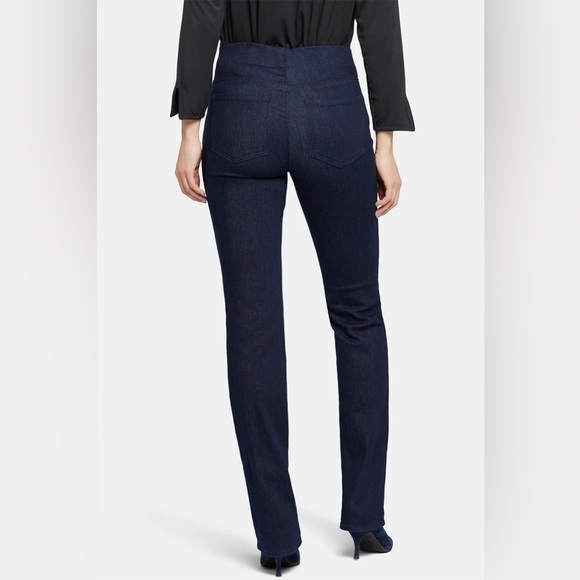 NYDJ Marilyn Straight Pull-On jeans size 14 lift x tuck technology dark wash - Picture 14 of 16